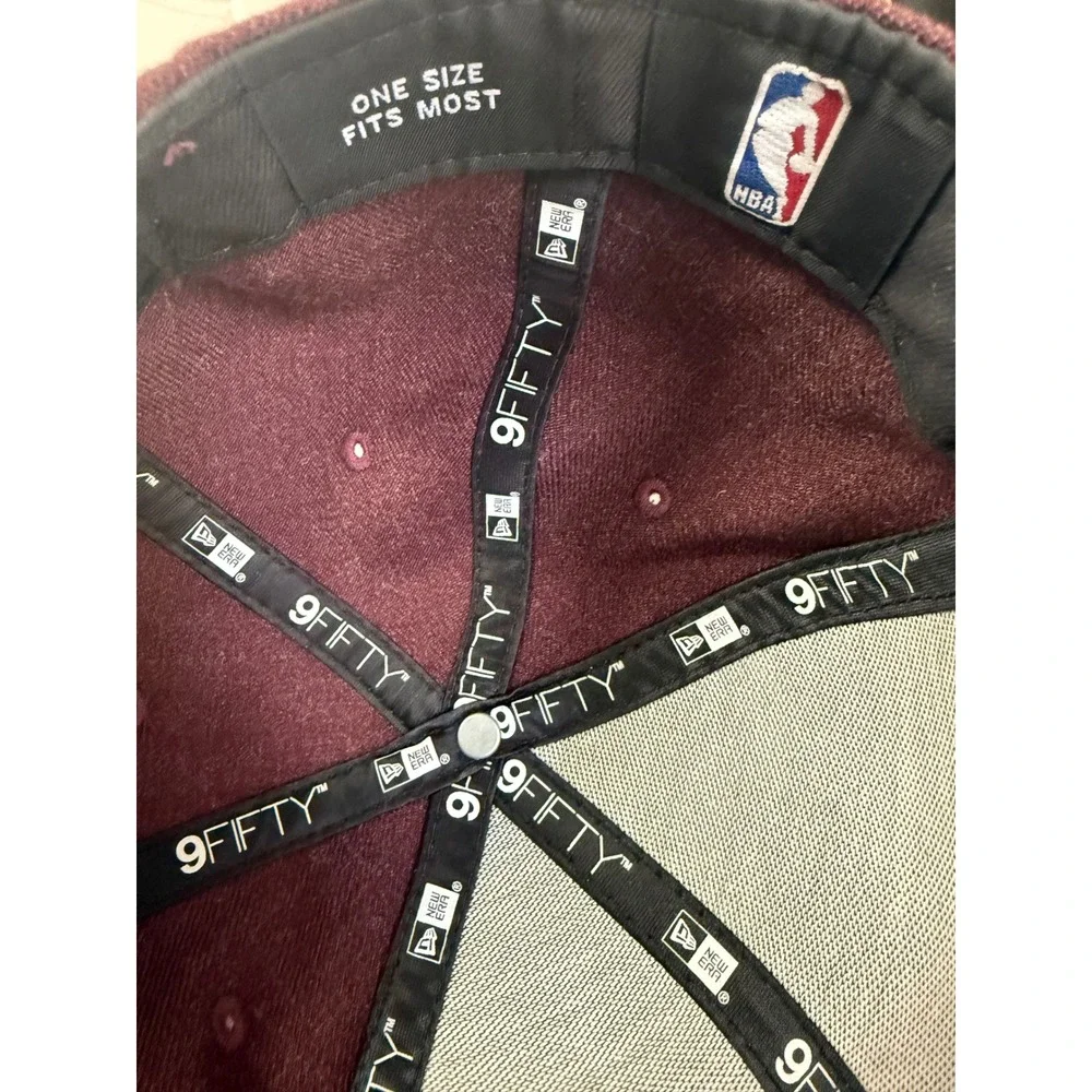 New Era 9FIFTY Cleveland Cavaliers NBA Snapback Hat Wine Red Blue One Size